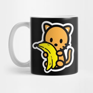 Cat Kitten Orange Banana Food Cute Kitten Animal Pet Lover Mug